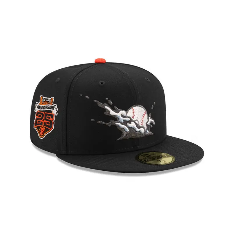 San Francisco Giants Splash Baseball 25th Anniversary SP Black 59Fifty Fitted Cap