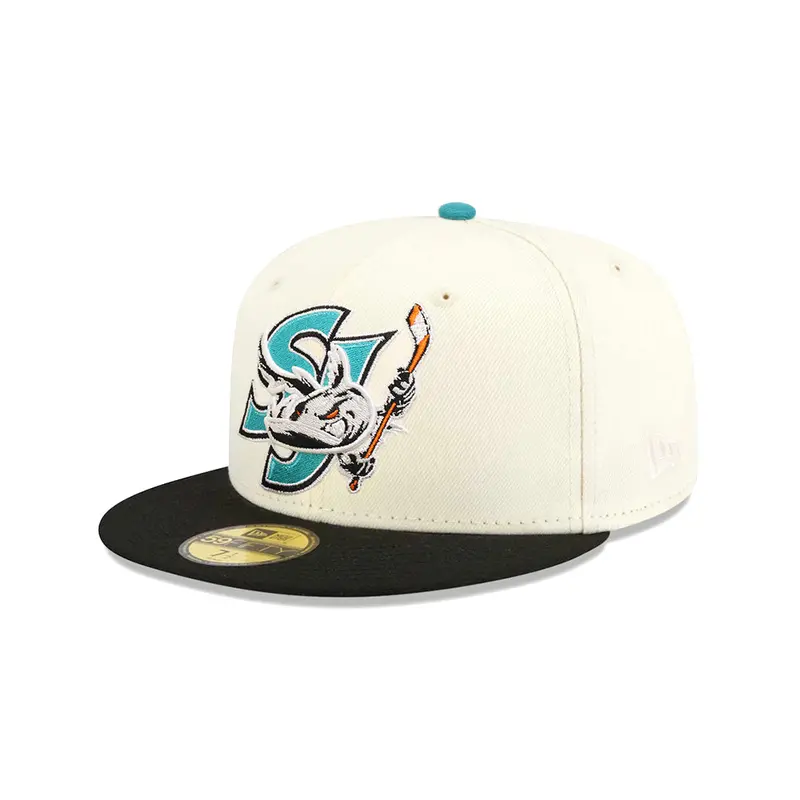 San Jose Barracudas Chrome Black Two-Tone 59Fifty Fitted Cap