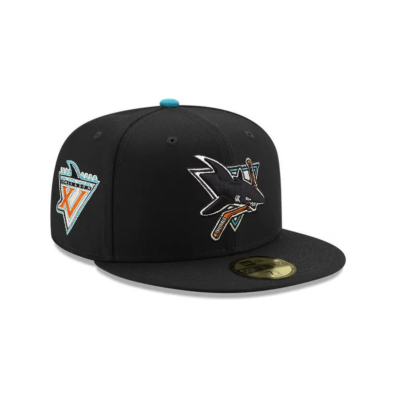 San Jose Sharks Black 15th Anniversary NHL 59Fifty Fitted Cap