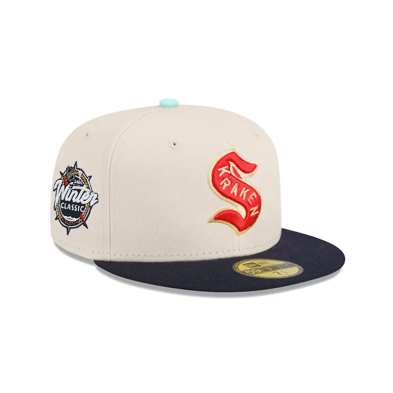 Seattle Kraken 2024 Winter Classic Stone Navy Two-Tone SP NHL 59Fifty Fitted Cap