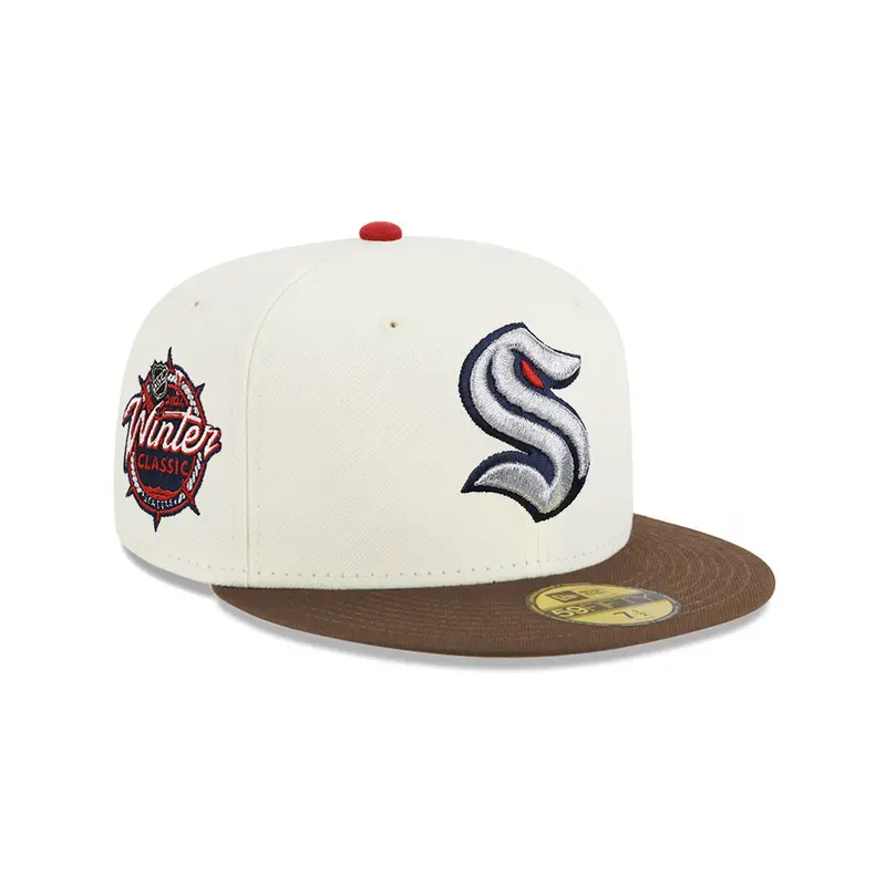 Seattle Kraken Chrome Walnut 2-Tone 2024 Winter Classic NHL 59Fifty Fitted Cap