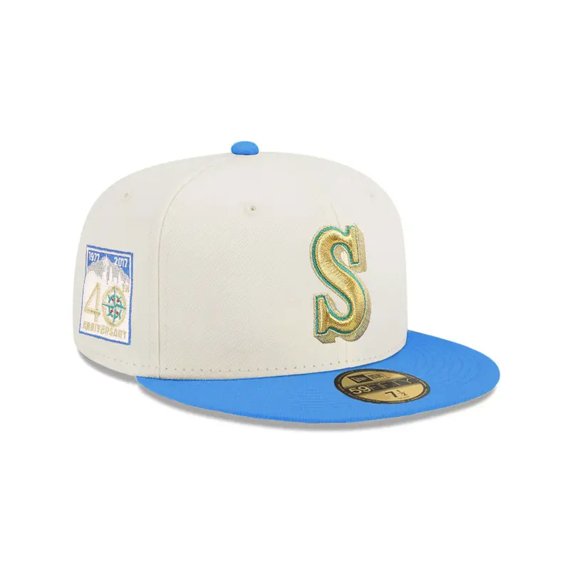 Seattle Mariners Chrome Blue Dual-Tone 40th Anniversary SP 59Fifty Fitted Cap