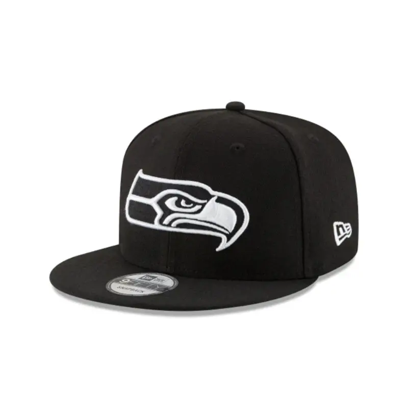 Seattle Seahawks Black-and-White NFL 9Fifty Snapback