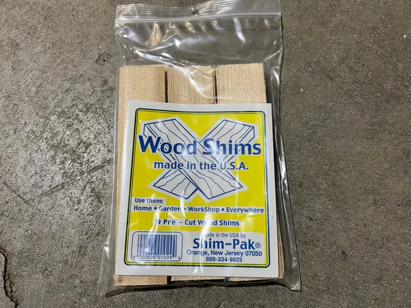 Shim-Pak Pre-Cut Wooden Shims – 9-Piece Pack, 0.010″ Thickness, Made in USA