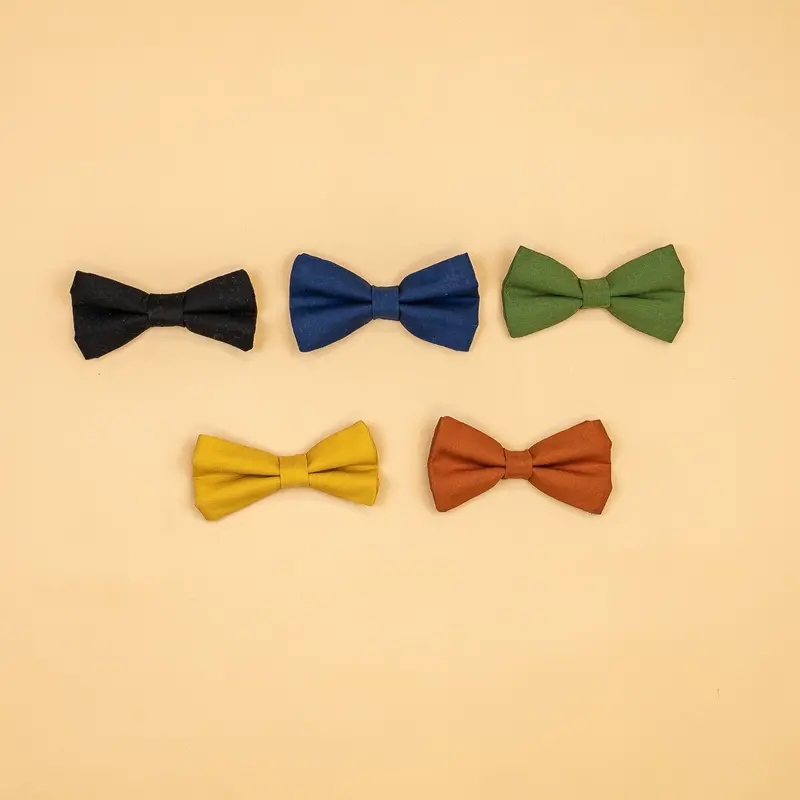 Solid-Color Snap-On Bow Tie
