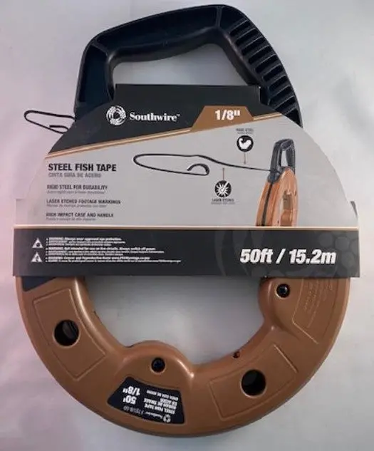 Southwire 50-Foot 1/8-Inch Flat Steel Fish Tape – FTS1/8-50
