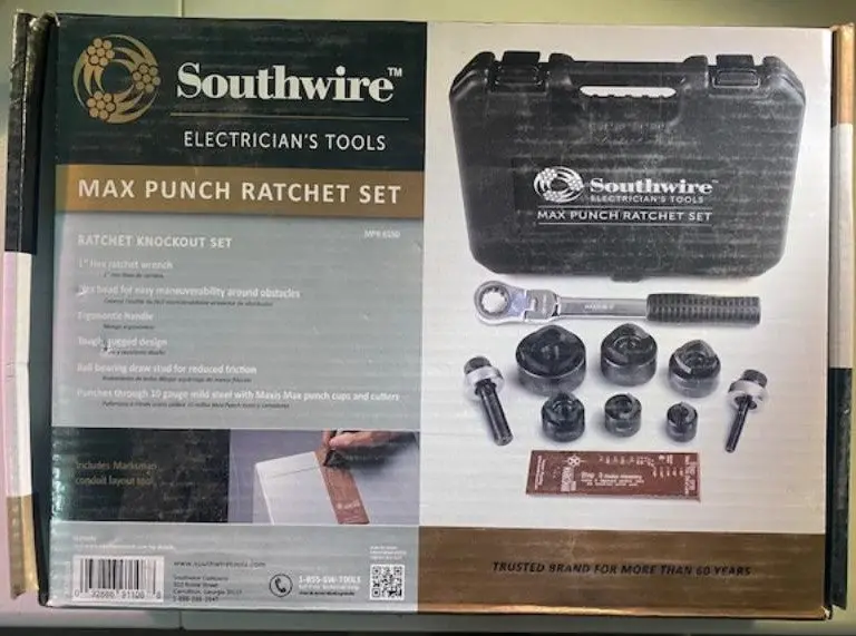 Southwire Max Punch Ratchet Tool Set – Includes 1/2-Inch to 2-Inch Die Sizes