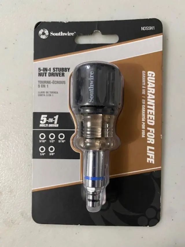 Southwire NDS5N1 5-in-1 Stubby Nut Driver Set – Compact Precision Tool