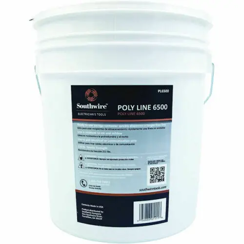 Southwire Nylon Polyline Pulling Rope — 6500-Foot Spool, 210 lb Tensile Strength