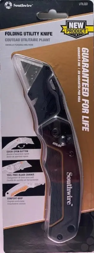 Southwire Retractable Folding Utility Knife with On-Tool Blade Storage – UTILQO