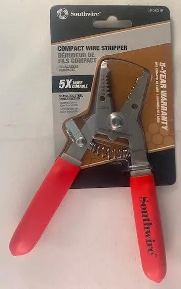 Southwire S1626STR Compact Wire Stripper & Cutter – Ergonomic, All-in-One Tool