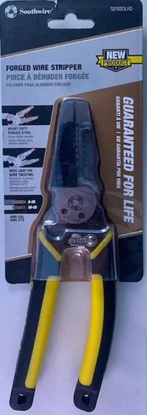 Southwire S816SOLHD Forged Wire Stripper — 8–16 AWG Solid / 10–18 AWG Stranded