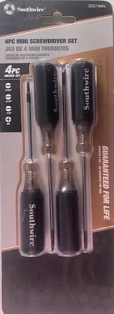 Southwire SDSET4MINI 4-Piece Mini Screwdriver Kit