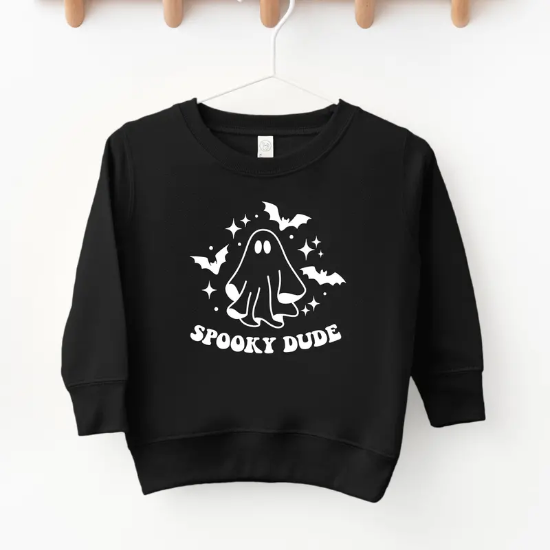 Spooky Dude Black Fleece Sweatshirt