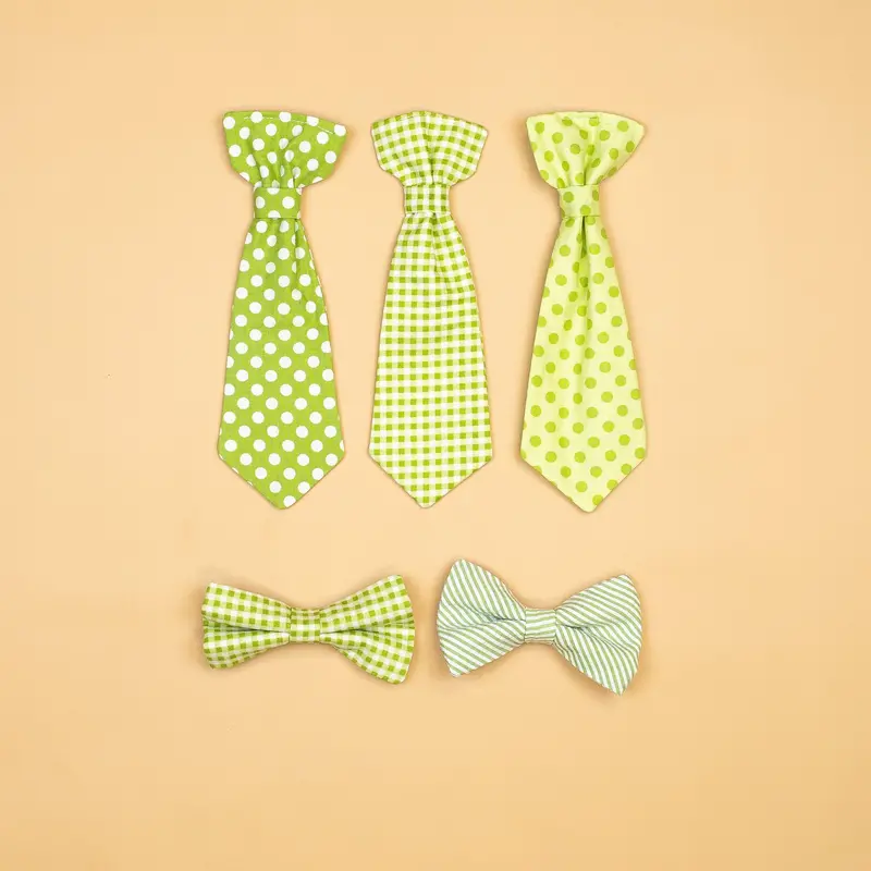 Spring Green Snap-On Neck Tie for Kids