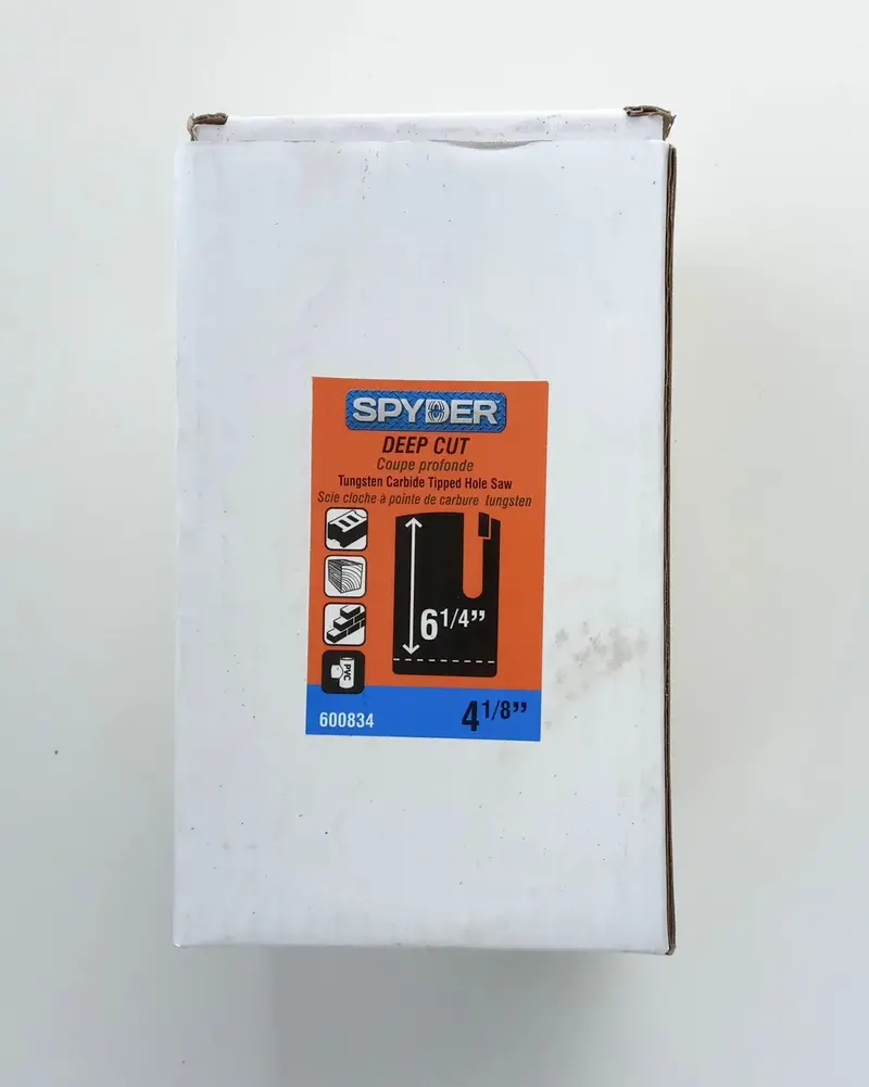 Spyder 4-1/8″ Deep-Cut Hole Saw – Tungsten Carbide Tipped, Model 600834