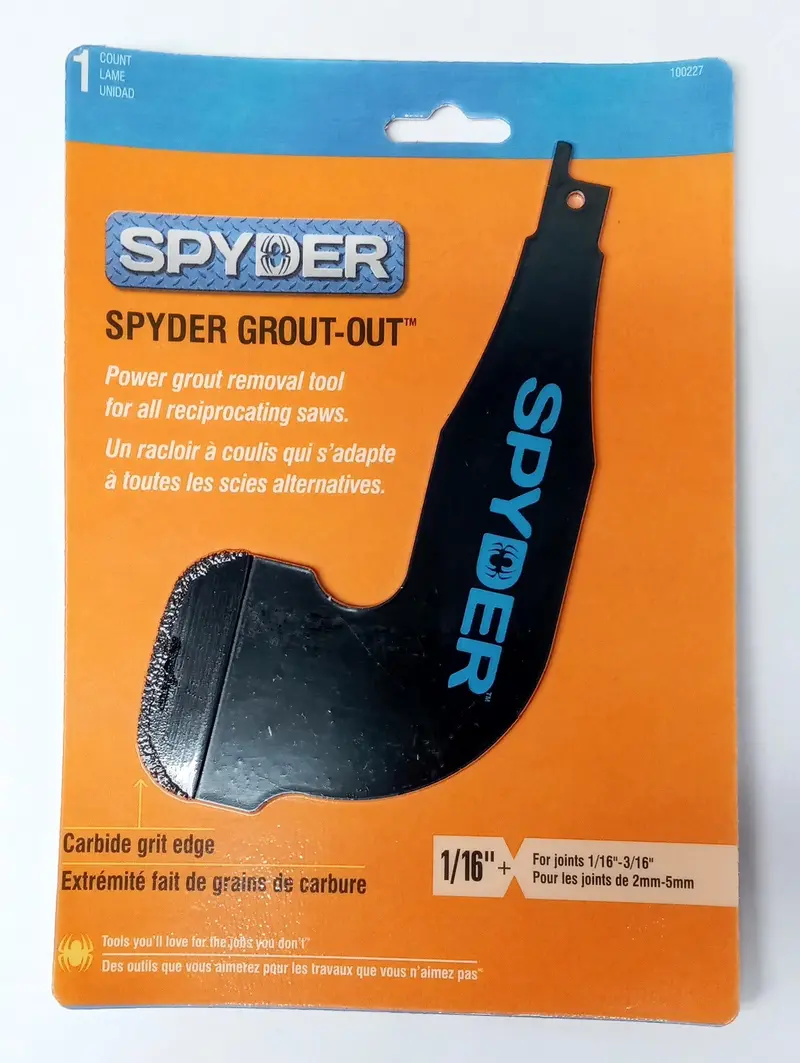 Spyder Grout-Out Reciprocating Saw Blade – 5-3/4″ Carbide-Grit for Masonry