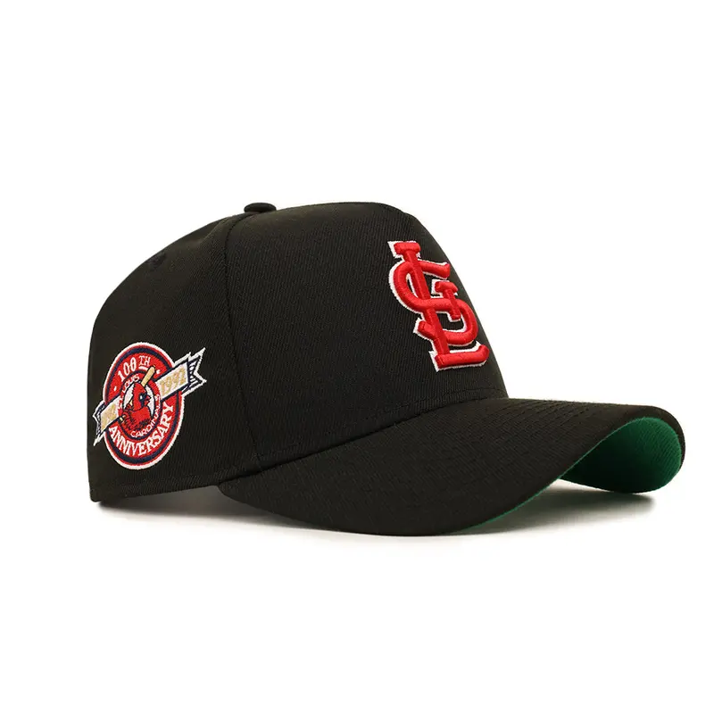 St. Louis Cardinals Centennial Edition Black 9Forty A-Frame Snapback