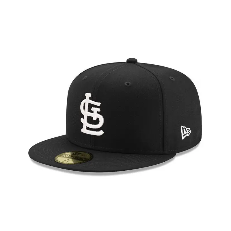St. Louis Cardinals Monochrome Black-on-White 59Fifty Fitted Cap