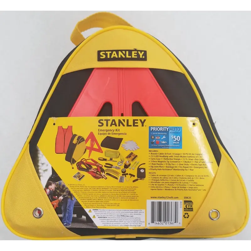 Stanley Emergency Roadside Kit ERK3S – Includes Jumper Cables and Booster Function