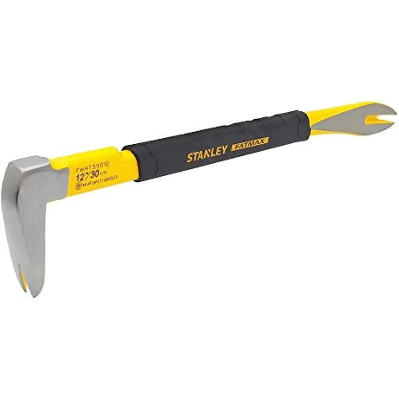 Stanley FatMax FMHT55010 12-Inch Claw Bar – Heavy-Duty Pry Bar with Ergonomic Grip
