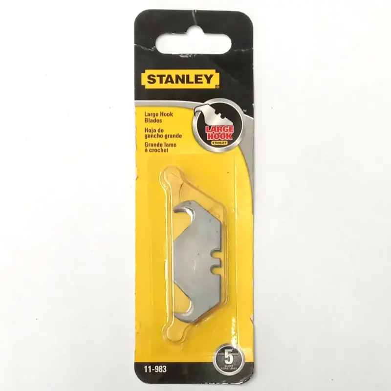 Stanley Hook Blades – Large Size, 5-Pack, High-Carbon Steel, Model 11-983