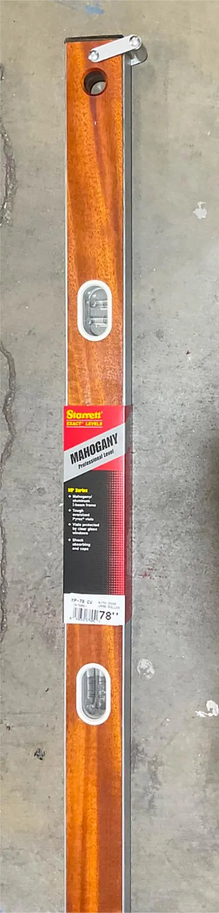 Starrett MP-78 78-Inch Precision Level with Integrated Door Jamb Rollers