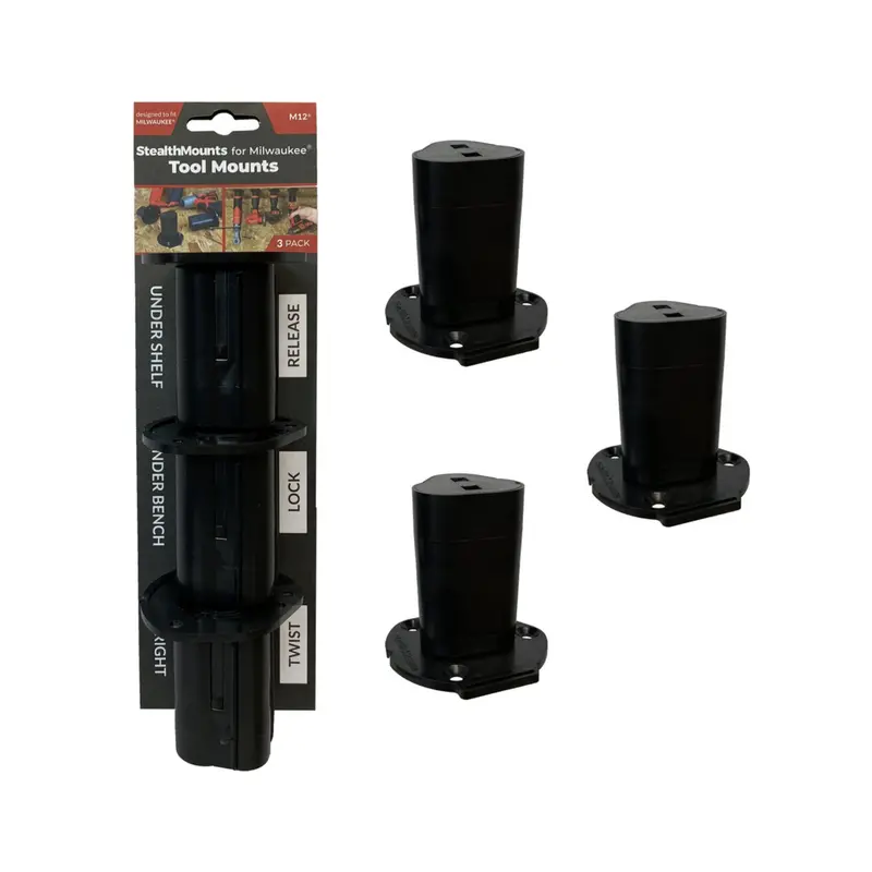 StealthMounts Milwaukee M12 Tool Mounts – 3-Pack