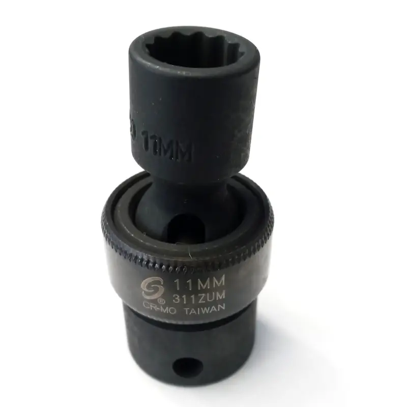 Sunex 3/8-Inch Drive 11mm Universal Impact Socket – 12-Point Design