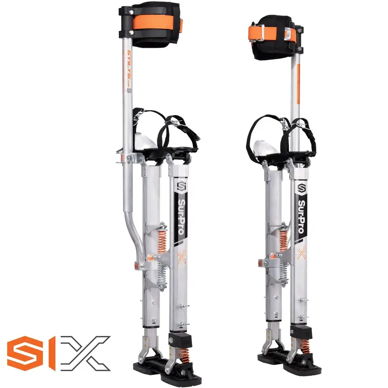 SurPro S1X Aluminum Drywall Stilts – Single-Sided, Budget-Friendly Support System