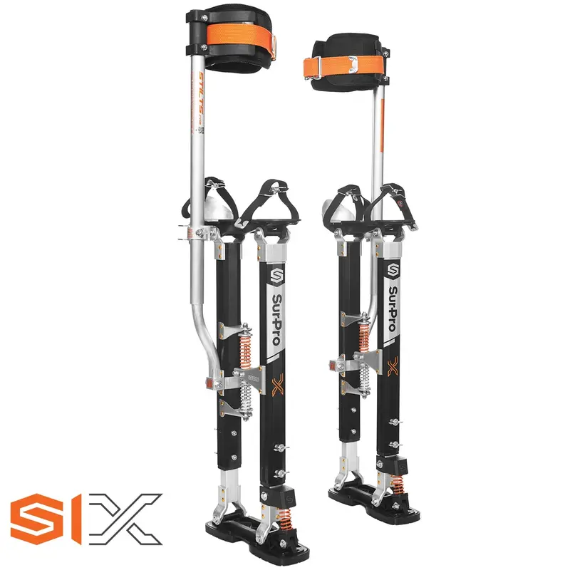 SurPro S1X Magnesium Drywall Stilts – Single-Sided, Ultra-Lightweight Platform