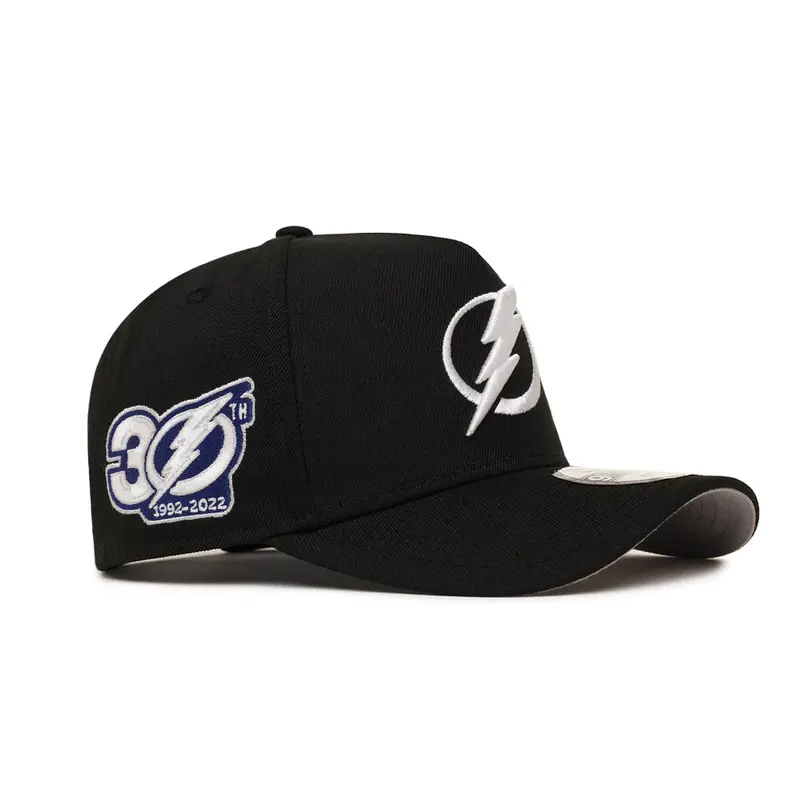Tampa Bay Lightning 30th Anniversary Black Snapback – NHL A-Frame 9Forty Hat