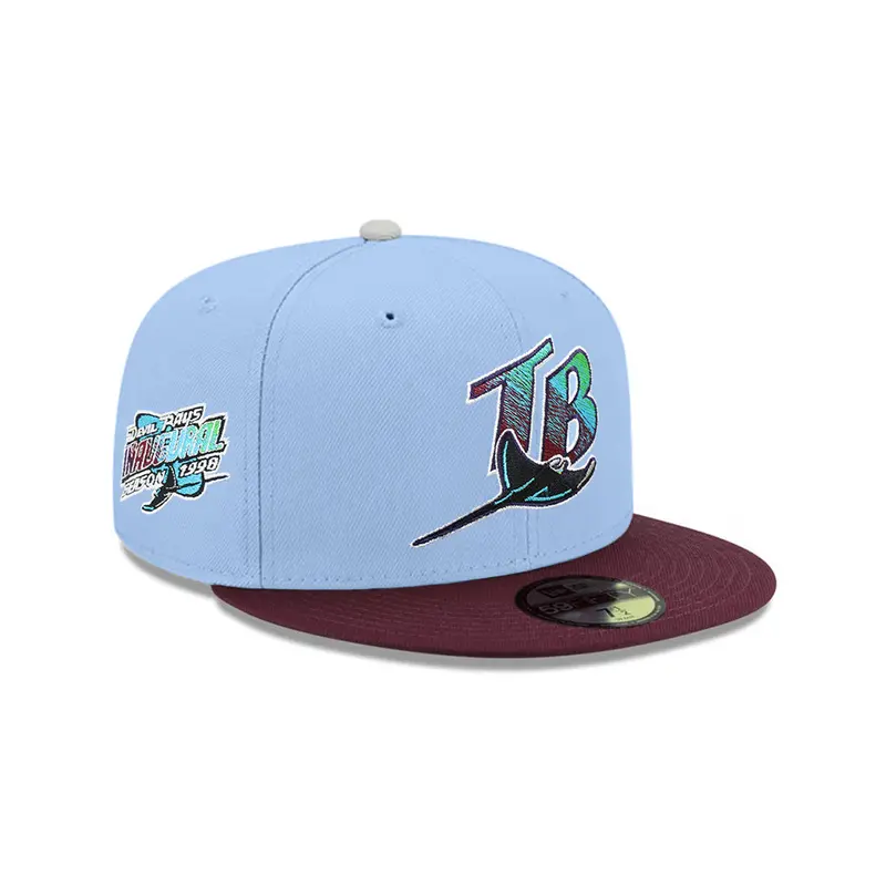 Tampa Bay Rays 1998 Inaugural Season Hat – Blue & Maroon 59Fifty Fitted