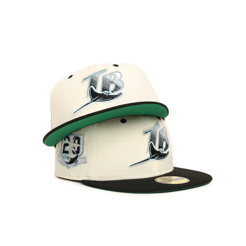 Tampa Bay Rays 20th Anniversary Chrome-Black Two-Tone SP 59Fifty Fitted Cap