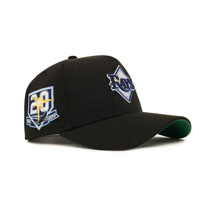 Tampa Bay Rays Twentieth Anniversary Black 9Forty A-Frame Snapback