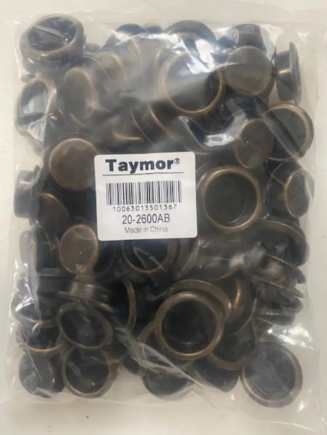 Taymor 20-2600AB 3/4″ Snap-In Finger Pull Door Handle – Antique Brass Finish (100-Pack)