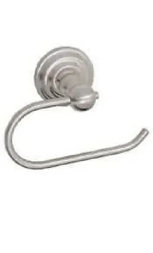 Taymor Brentwood European Toilet Paper Holder – Satin Chrome Finish, Wall-Mount Design
