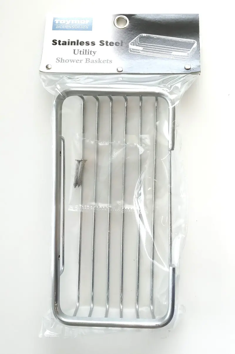 Taymor Stainless Steel Shower Utility Basket – Rust-Resistant Wall-Mount Organizer