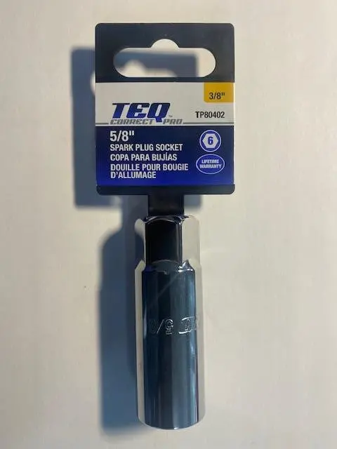 TEQ Correct TP80402 Professional 3/8-Inch Drive Spark Plug Socket – 5/8-Inch Size