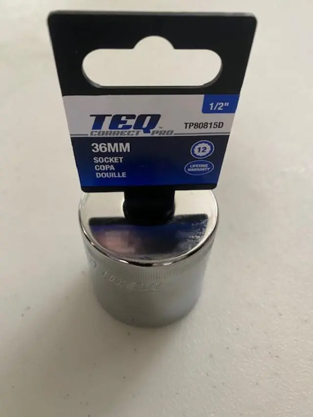 TEQ TP80815D Professional Standard Socket — 36mm, 1/2″ Drive, 12-Point