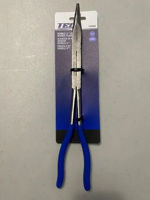TEQ TP82006D Double-X Pliers — 12.75″, 45° Bent Nose, Ergonomic Dual-Joint Design