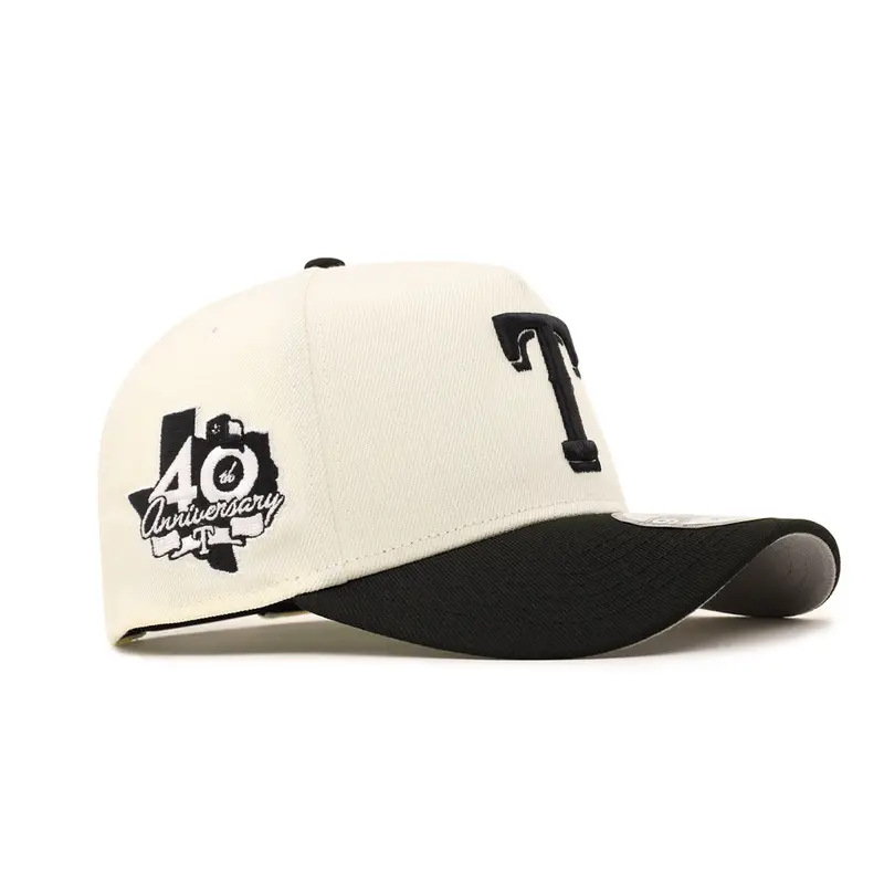 Texas Rangers 40th Anniversary Chrome-Black Two-Tone 9Forty A-Frame Snapback