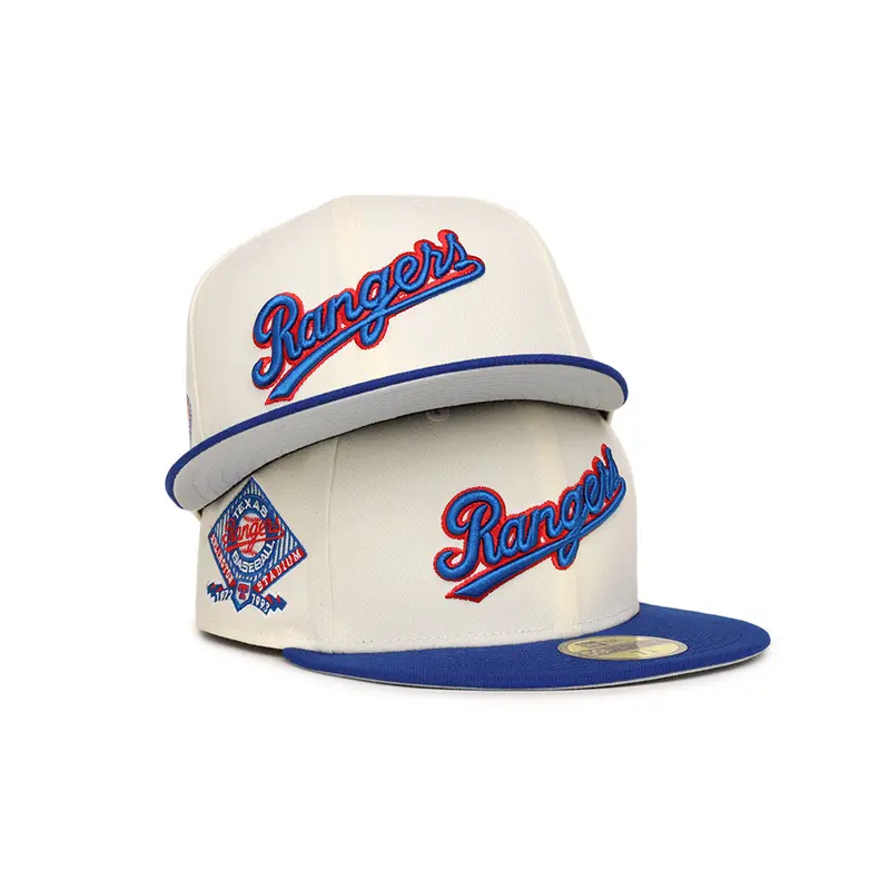 Texas Rangers Arlington Stadium Chrome & Royal 2-Tone 59Fifty Fitted Cap