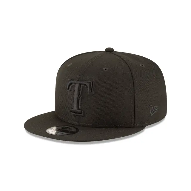 Texas Rangers Black-on-Black 9Fifty Snapback Hat