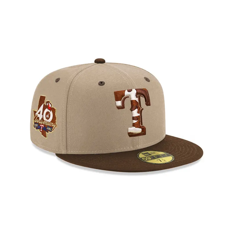 Texas Rangers Cap – Camel & Walnut Two-Tone, 40th Anniversary 59Fifty Fitted