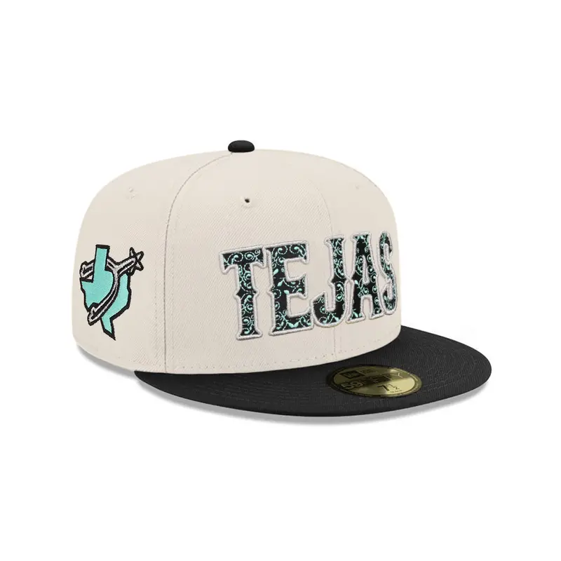 Texas Rangers Crown The City Fitted Cap – Stone Black with State Outline Patch