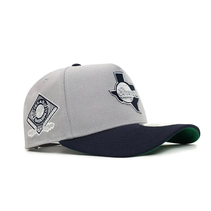 Texas Rangers Gray and Navy Arlington Stadium 9Forty A-Frame Cap