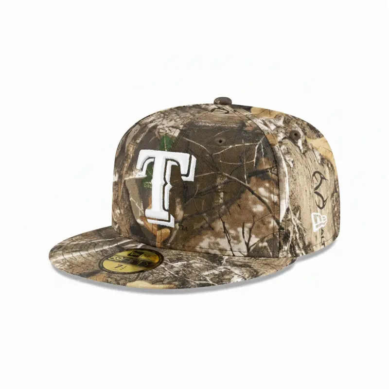 Texas Rangers Realtree Camo White 59Fifty Fitted Cap