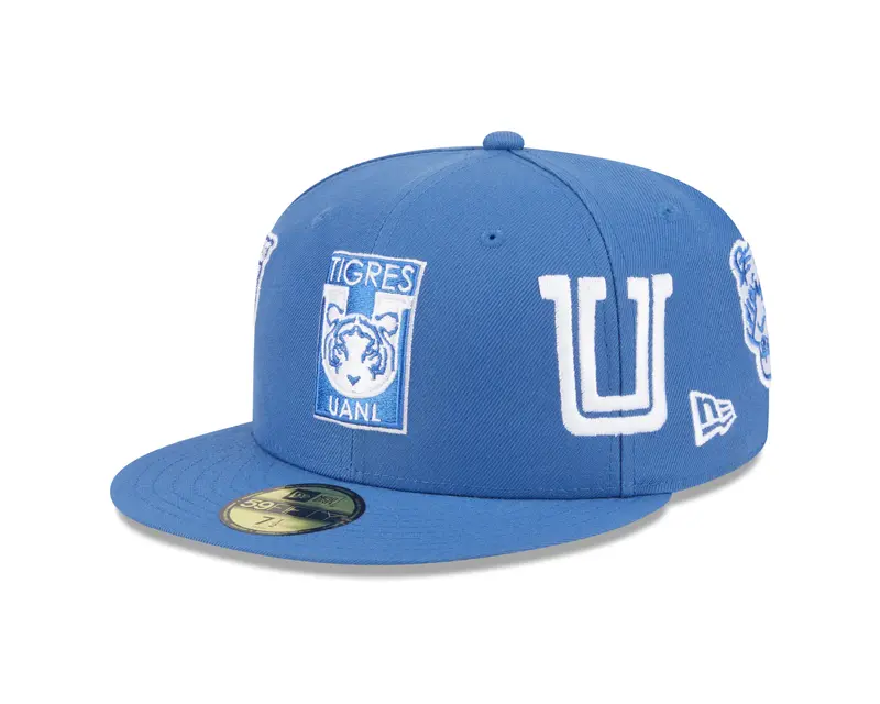 Tigres UANL Liga MX Fitted Cap – Vibrant Team Logo Collage