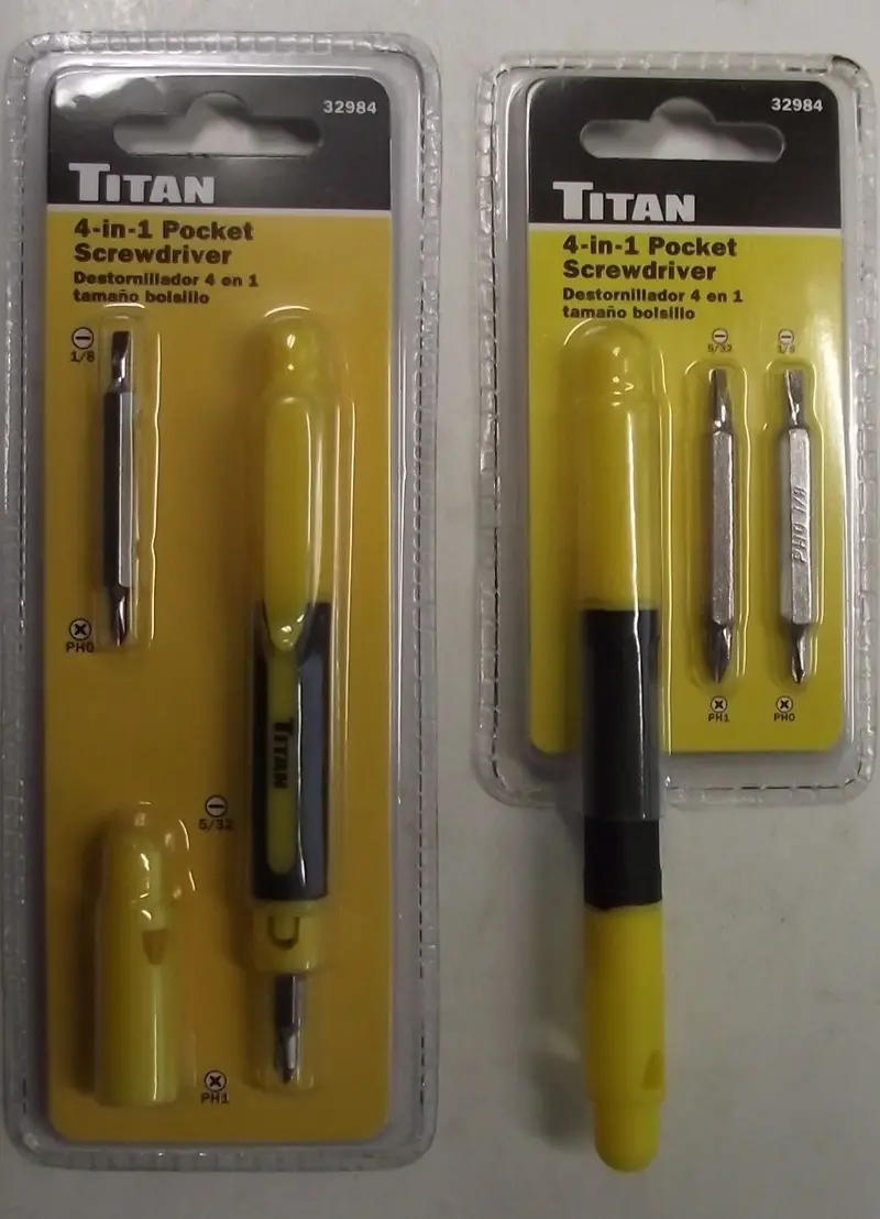 Titan Precision Pocket Screwdriver – 4-in-1 Compact Design, 2-Pack